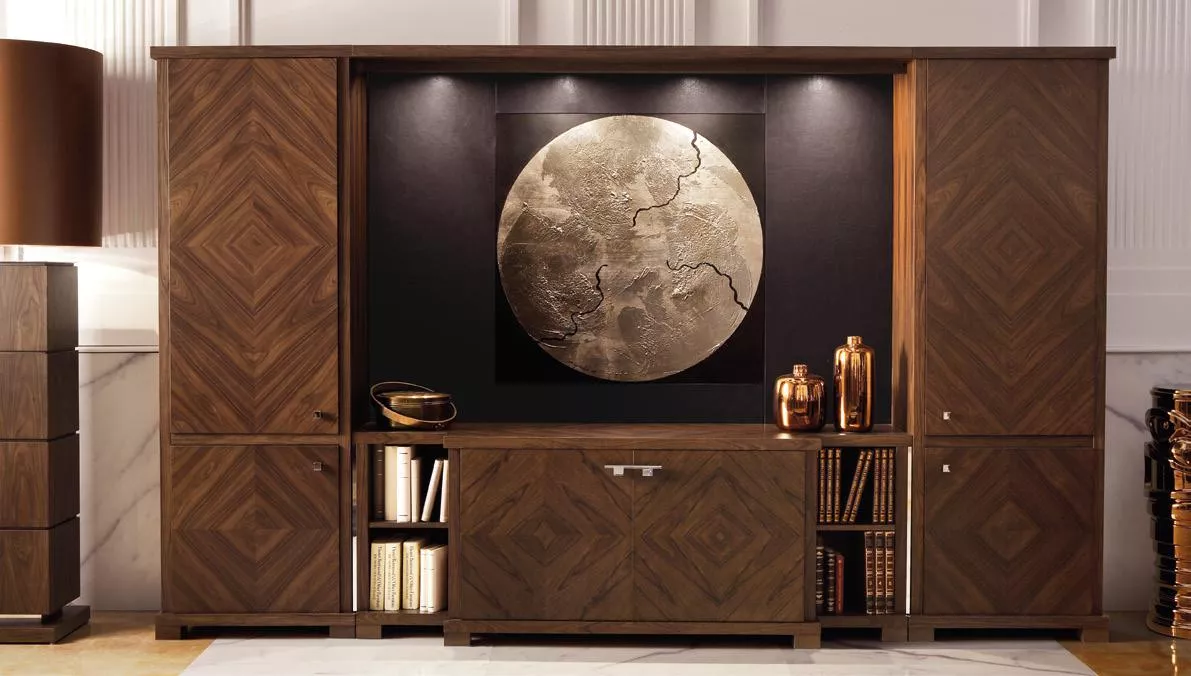 تصميم داخلي لمكتب منزلي فاخر وعصري في دبي