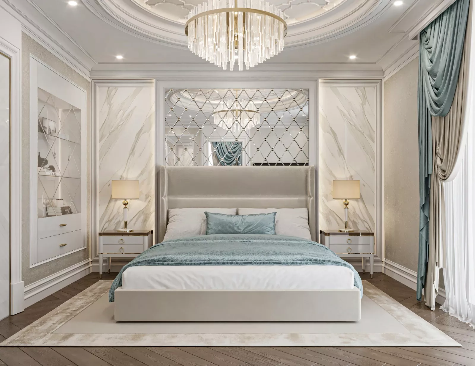 تصميم غرفة نوم محايدة وعصرية