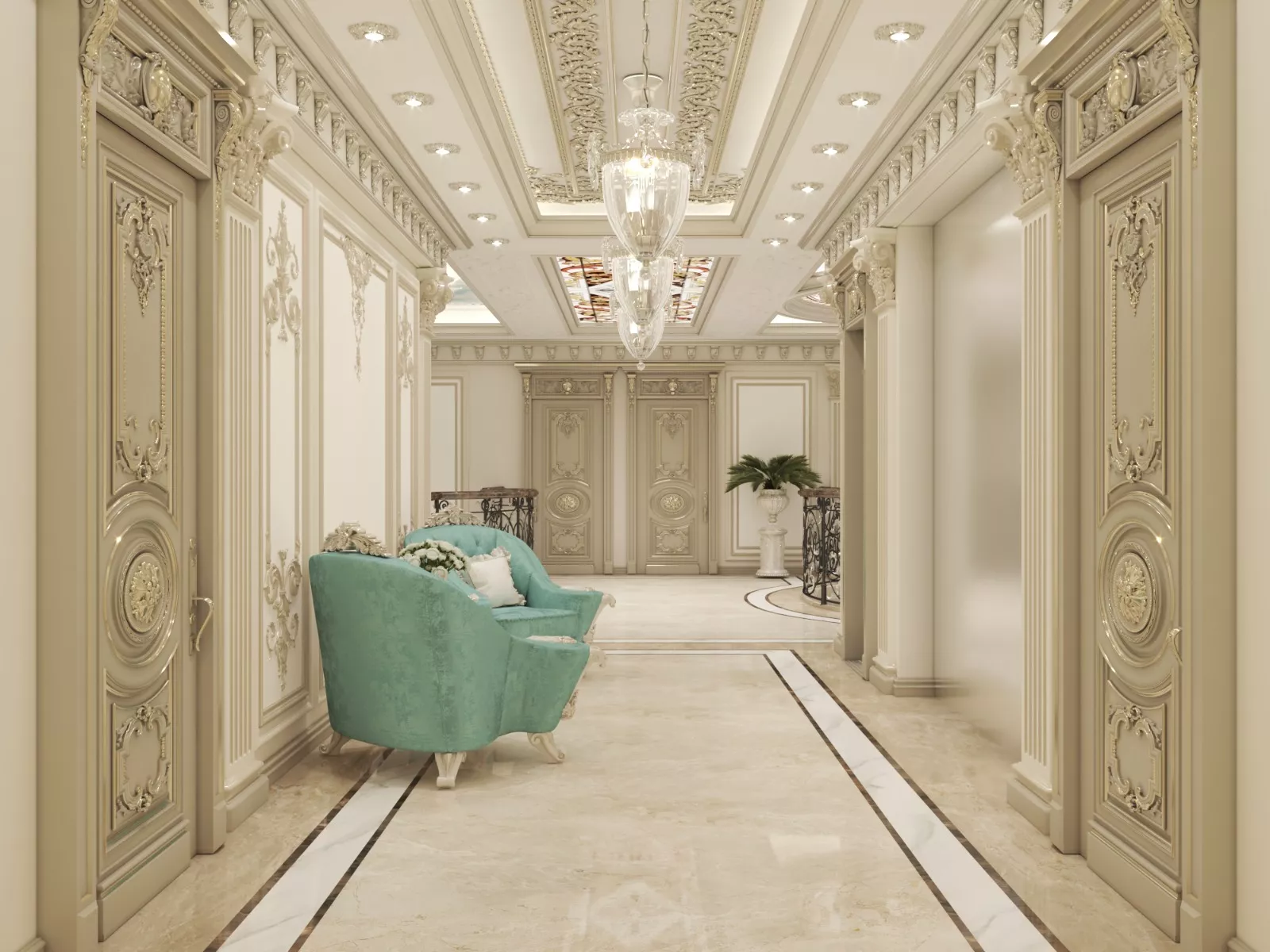 Furniture Pieces for Luxury Hallway Interior Design