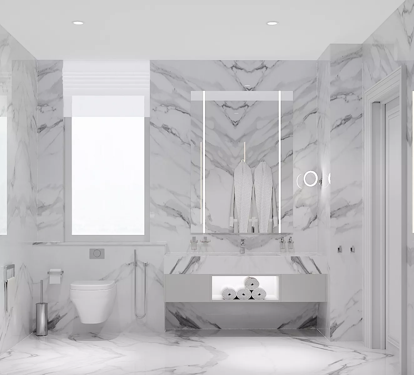 The Power of Marbled Walls and Flooring in Bathroom Interiors