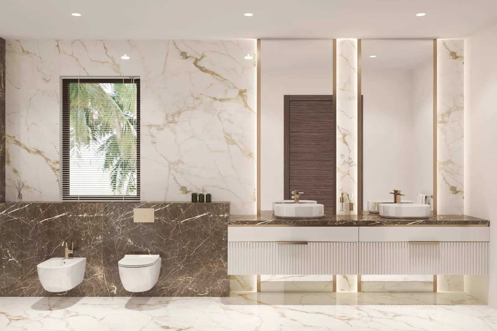 Vertical Bathroom Interior Design Process