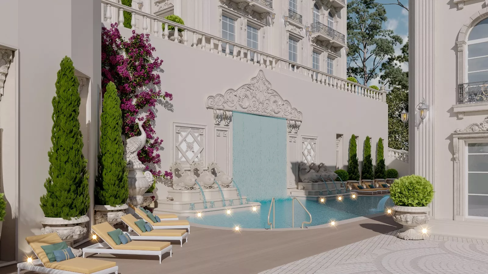 Classic Hotel Swimming Pool Design Construction