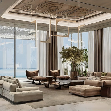 Modern Aesthetic Living Room Interior Design and Fit-Out