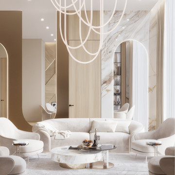 Trendy Interior Design and Furniture Setting for the Living Room