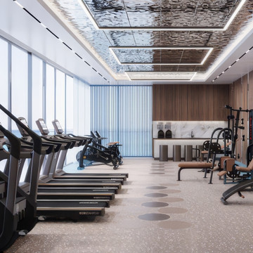 Creating an Oasis of Wellness: Spacious Gym Interior Design at the World Islands Villa in Dubai