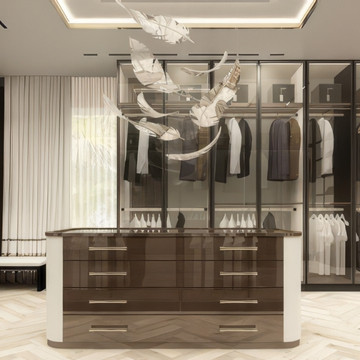 Spacious Luxury Dressing Room Interior Design by Antonovich Group