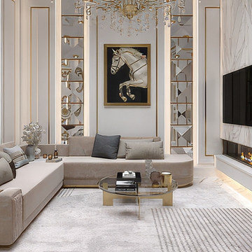 Luxury Sitting Interior Design and Fit-Out for Villas by Antonovich Group