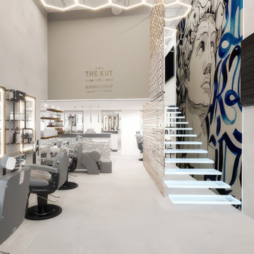Modern Futuristic Interior Design for a Barbershop