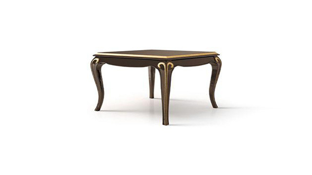 Square coffee table with wooden top