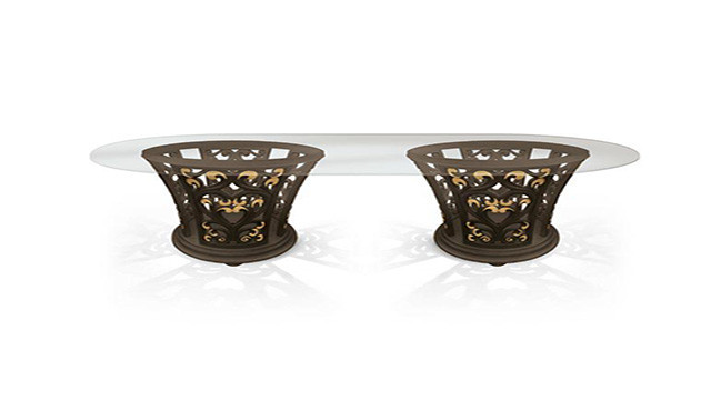 Oval table glass top