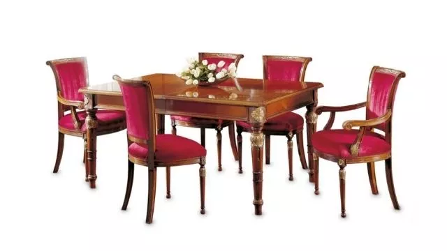 Elegant Rectangular table, walnut finish