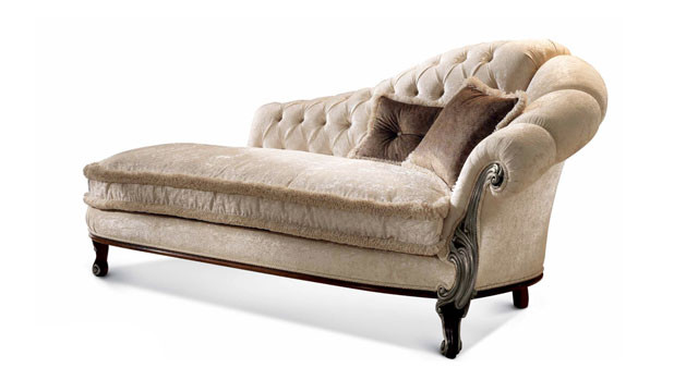 Luxury Chaise-lounge with Capitonné Frontal Back