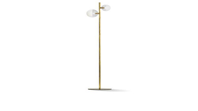Elegant Design Floor Lamp with Gold Accent
