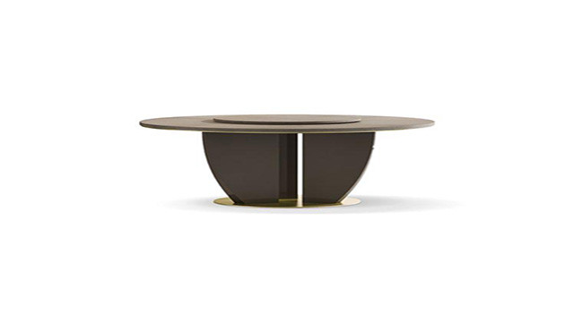 Fixed round table with Lazy Susan