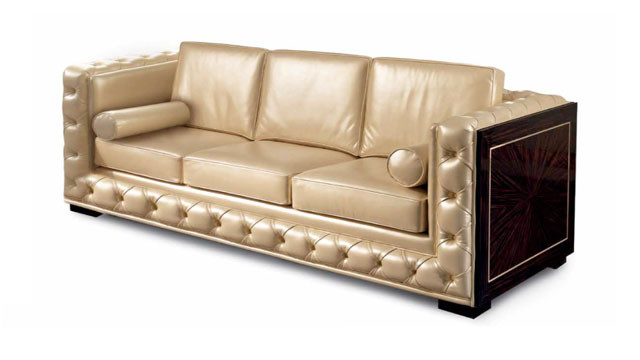 Luxury Ebony Finish Sofa