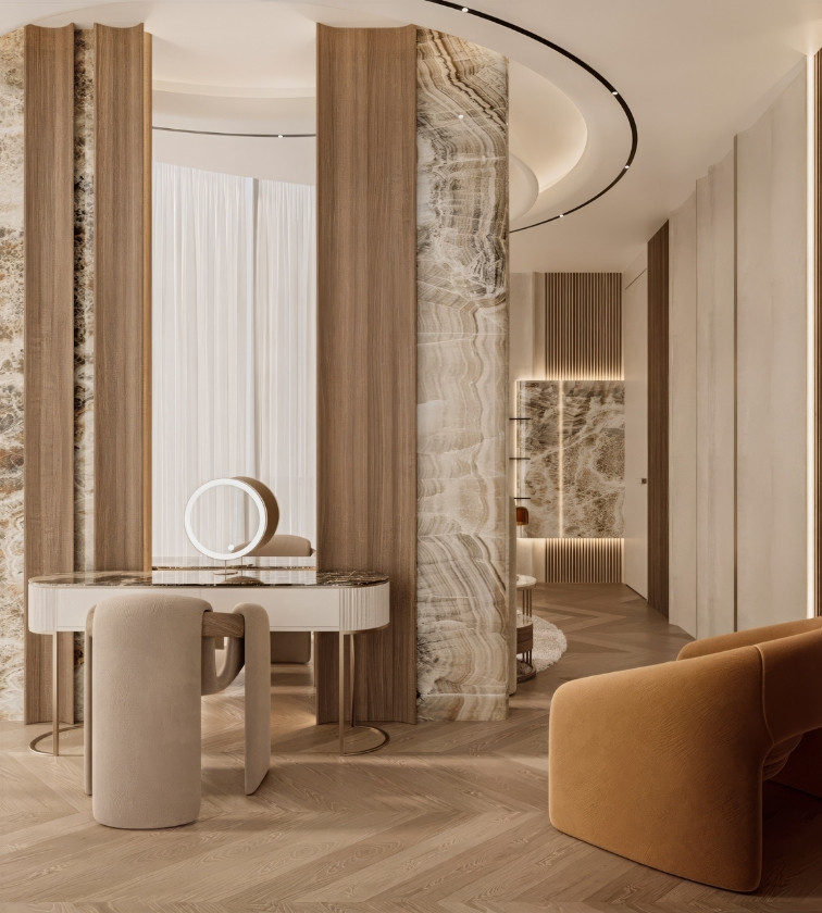 Elegant Small toilette with mirror